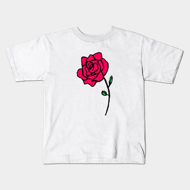 Pink Rose Kids T-Shirt by JadedAlice